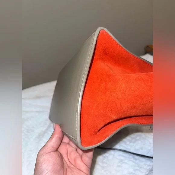 Céline Trapeze Bag Tri-Color Leather & Suede (Black/Grey/Red) W/COA - Picture 12 of 14